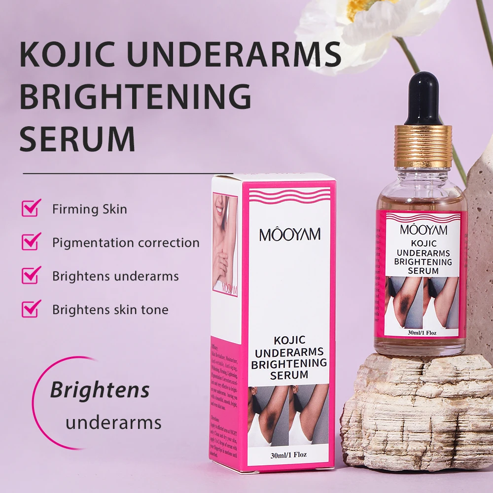 Kojic Underarms Whitening Serum Natural Skin Care Beauty Elbow Knee Sensitive Areas Armpit Brightening Private Part MOOYAM Serum
