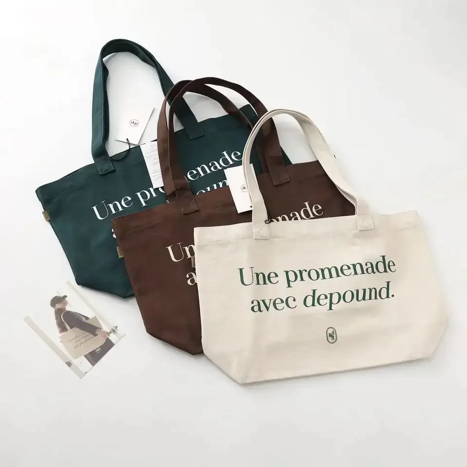 eco cotton canvas Tote Bag recycled Boho tote bag Model reusable Canvas tote bag for Camping Mountain Wedding Favors