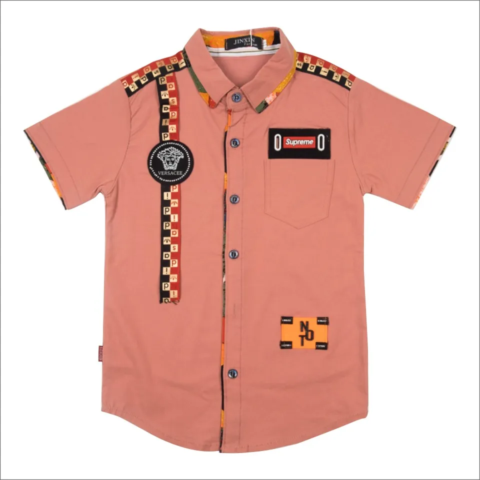 
Tank Top Cute Summer Cotton boys button down shirts Customize boy shirt 