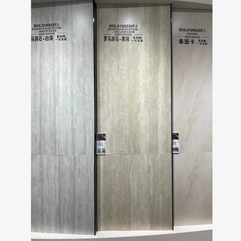 1200x2700x9mm New Material Roman Travertine Stone Flexible Cladding Stone Sintered Stone For Exterior Wall