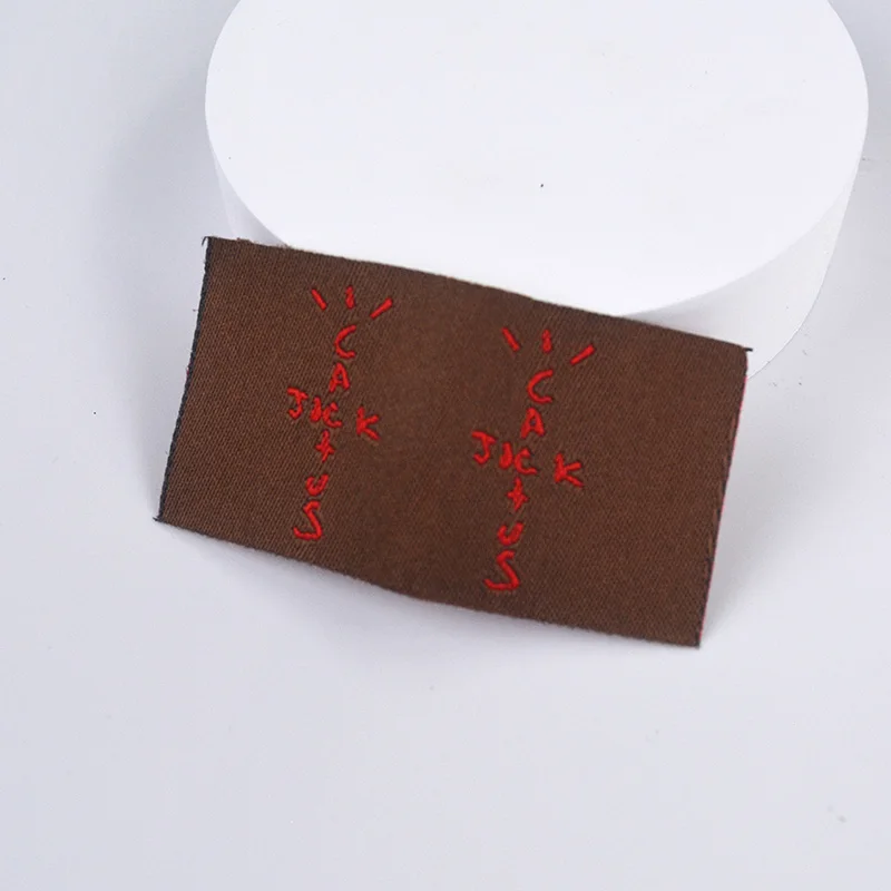 Factory Custom Logo Woven Clothing Neck Label Tags Embroidery Woven Labels for Apparel