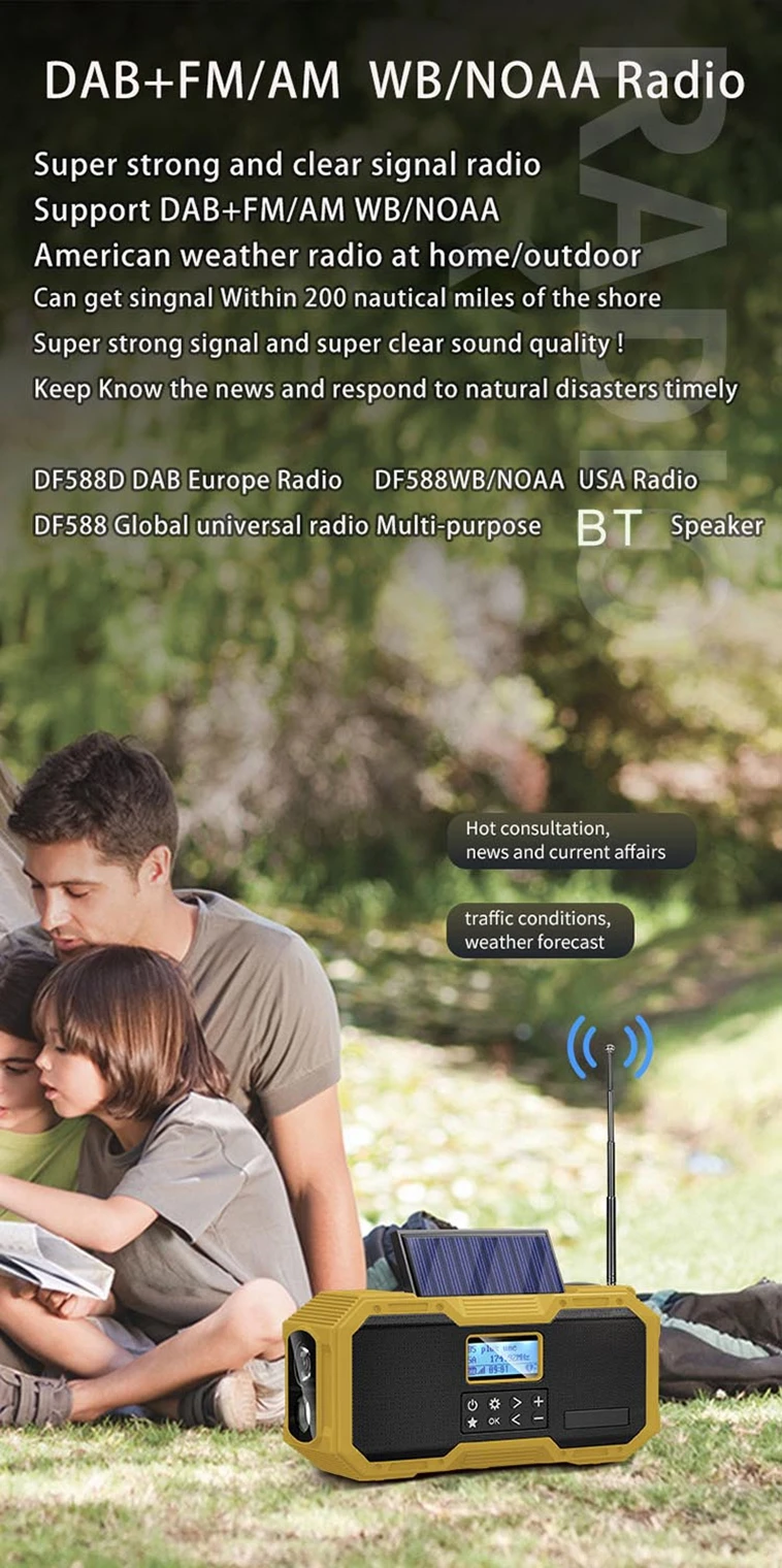 5.0 Solar Radios Tuner Dab Wireless Bt Module Trasformare Una In Am Fm Radio With Multi Speaker