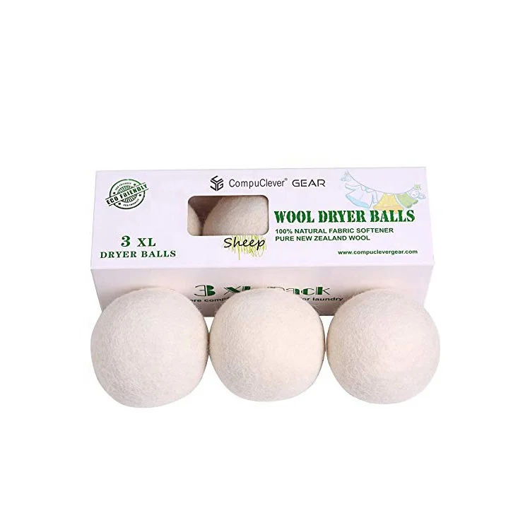 Customized 100% Organic New 7cm natural eco friendly Washing Machine Laundry Clean Ball  wool felt dryer balls