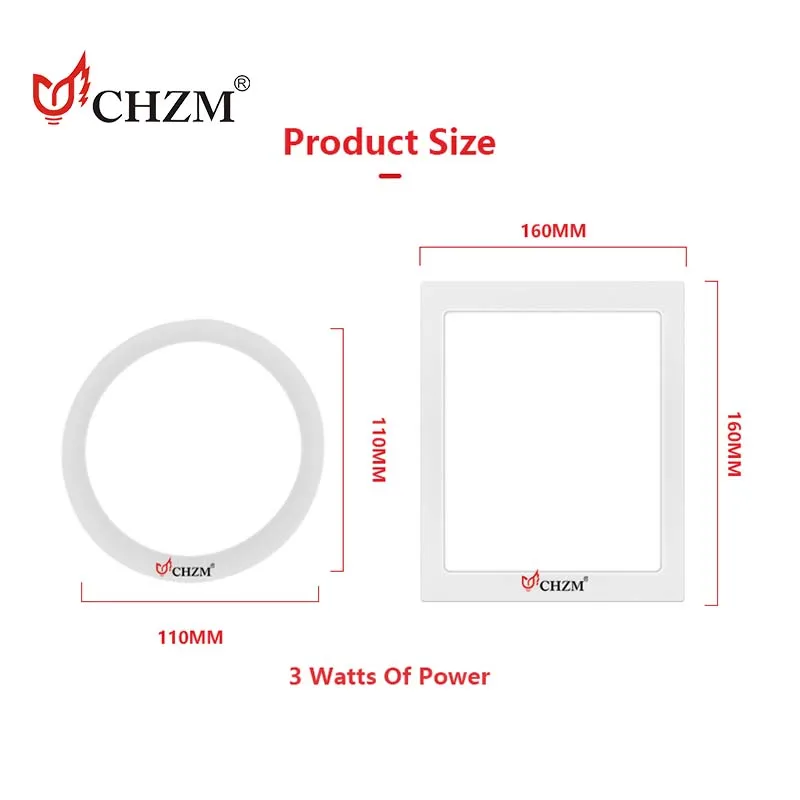 Factory Price Super Bright Ultra Silm Recessed Mounted Round Square Led Panel Lights For Home Office Ceiling