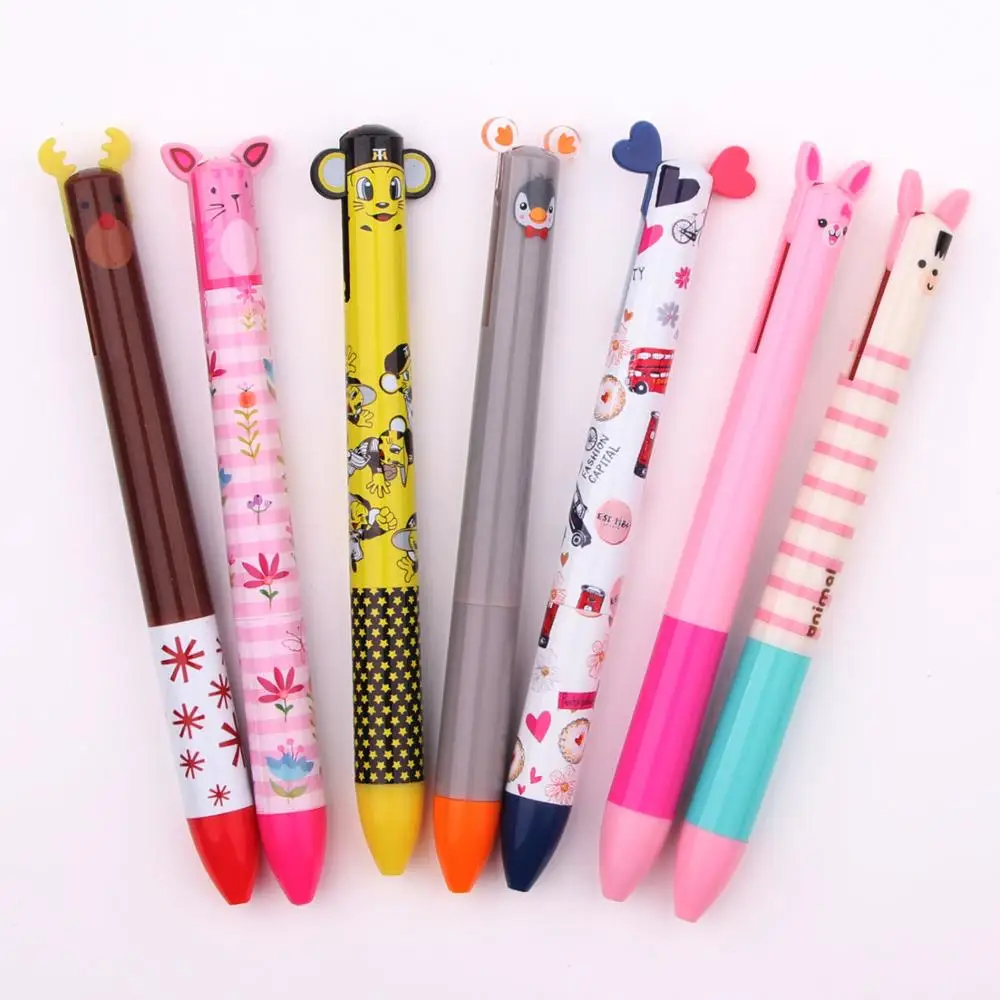 
Promotional two in one pen customized logo 2 in 1 pen two color pen 