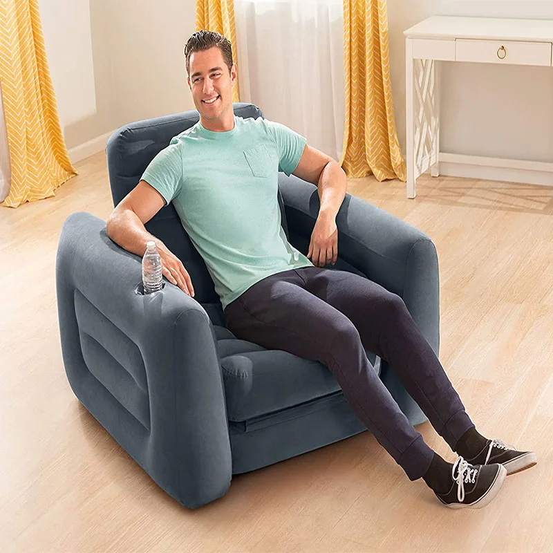 Выдвижной стул Intex 66551, надувной диван-кровать из ПВХ, надувной диван-стул для взрослых