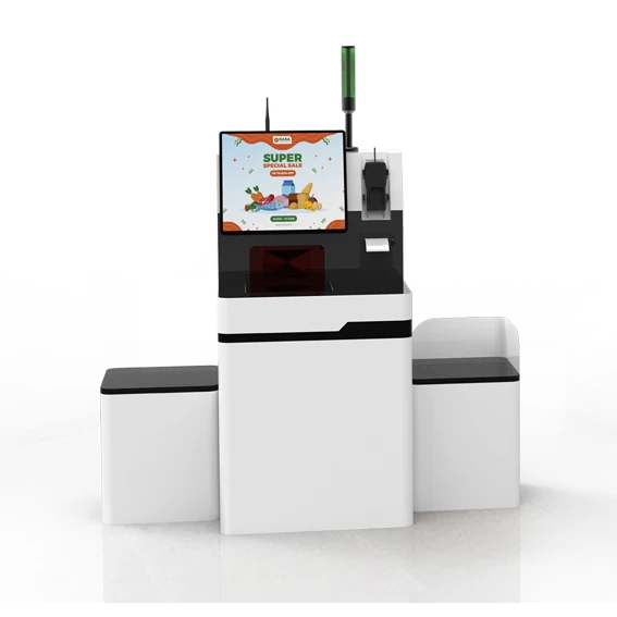 Supermarket Multi Touch Screen Payment Machine  Terminal Kiosk Automated Pos Cash Self Checkout Kiosk