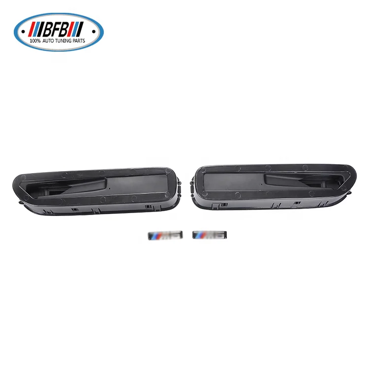 ABS Matt Black Side Vent For BMW E60 E39 M5 2006-2010 Side Grill Fender Replacement