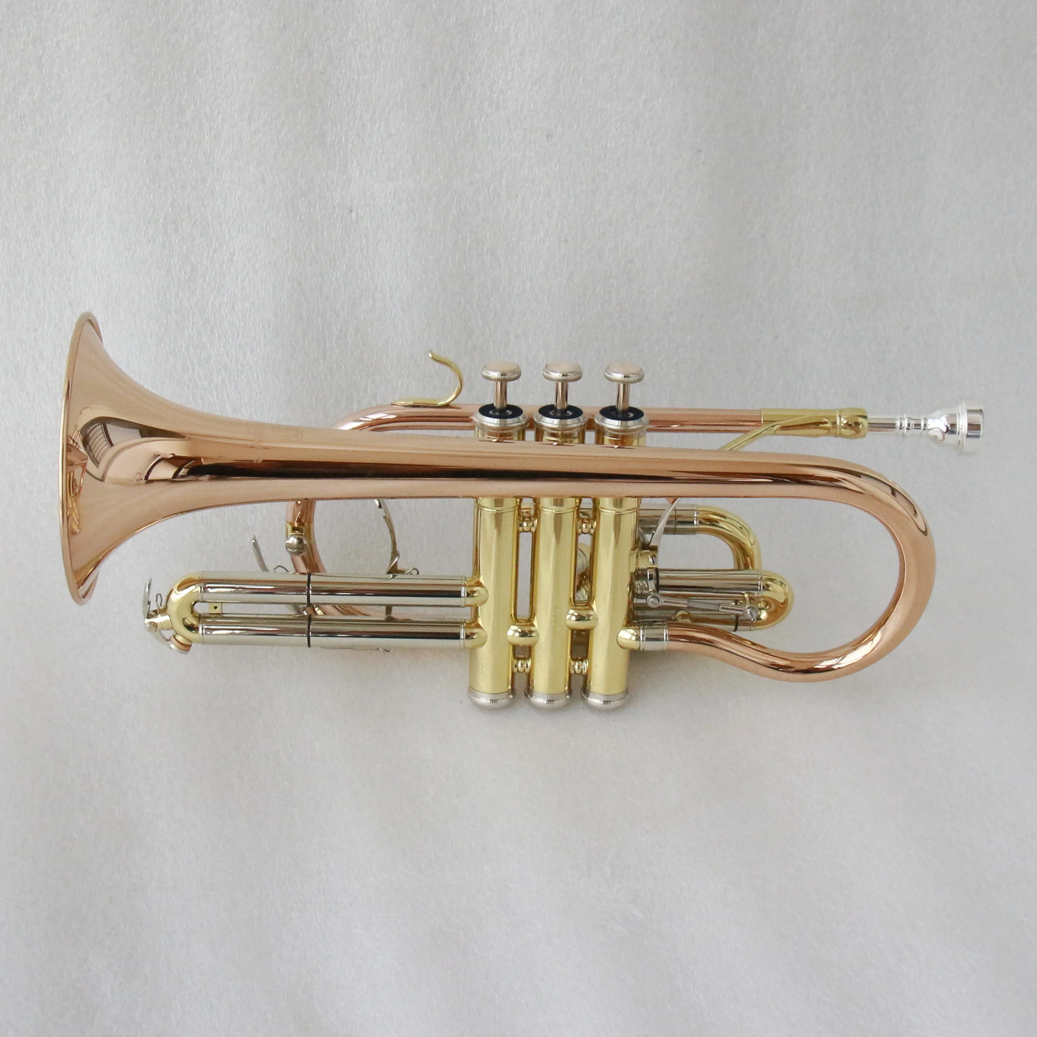 Высококачественный инструмент Bb tone cornet латунный корпус мельхиоровые шлепанцы золотой лак оптовая продажа корнетная труба