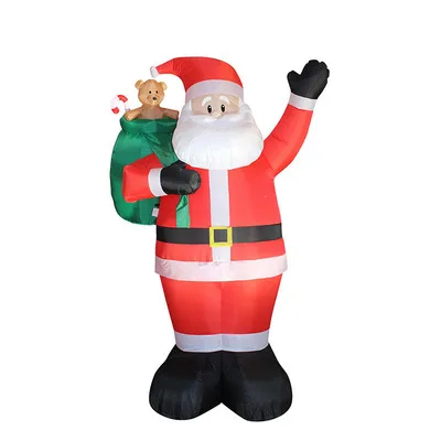 Wholesale Custom Inflatable Santa Decor Bar/Amusement Park Products/Outdoor Santa Claus Doll New Years Navidad Party Props