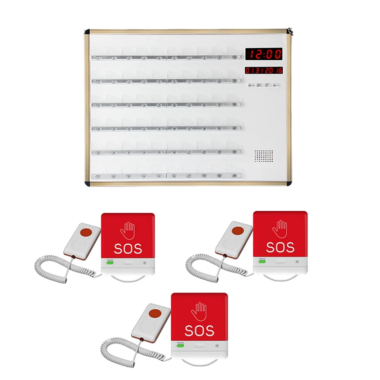 Wireless Bed Calling Elderly Emergency SOS Call Button Nurse Calling Light System