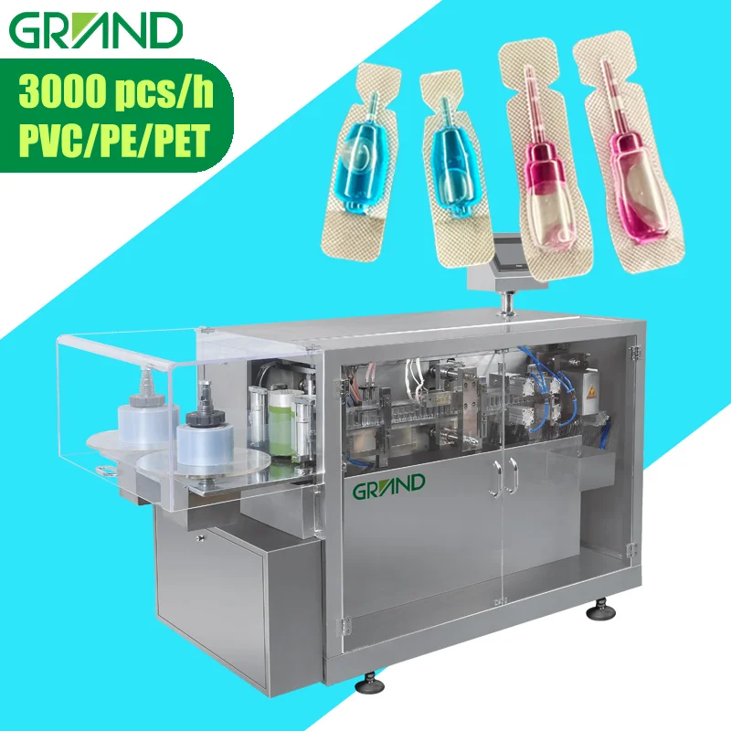 Автоматическая небольшая дозировка, 1 мл, 2 мл, 5 мл, фармацевтическая жидкая инъекционная вакцина, ампула, флакон, Термоформовочная упаковочная машина