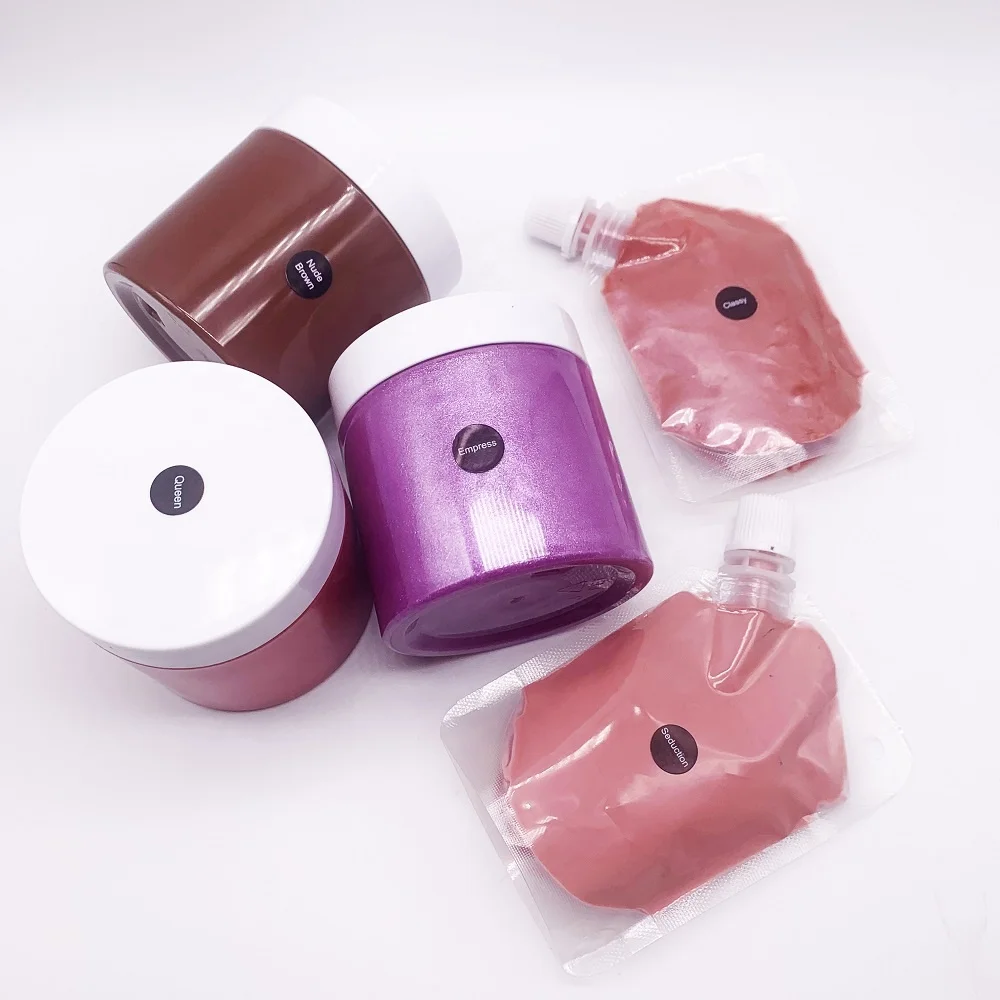 Wholesale 420g Jar of Lips Gloss Flavored  OEM Makeup Vendors Vegan Natural Plant Gold Shinny Large Versagel Lip Gloss Base