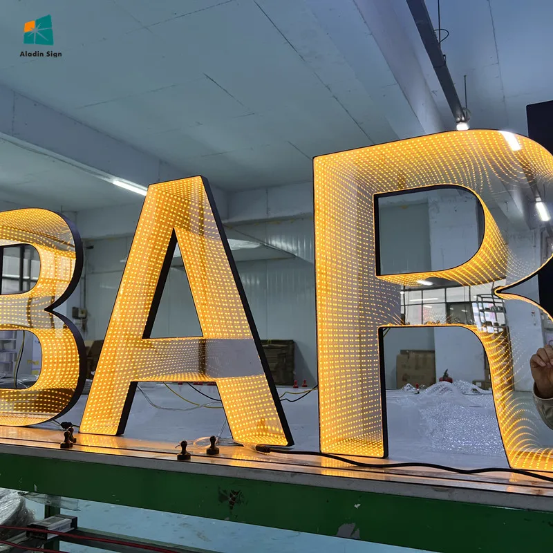 Infinity Mirror LED Letters LED Letter Acrylic Letters for Company Logo,Shop Decor,Decor
