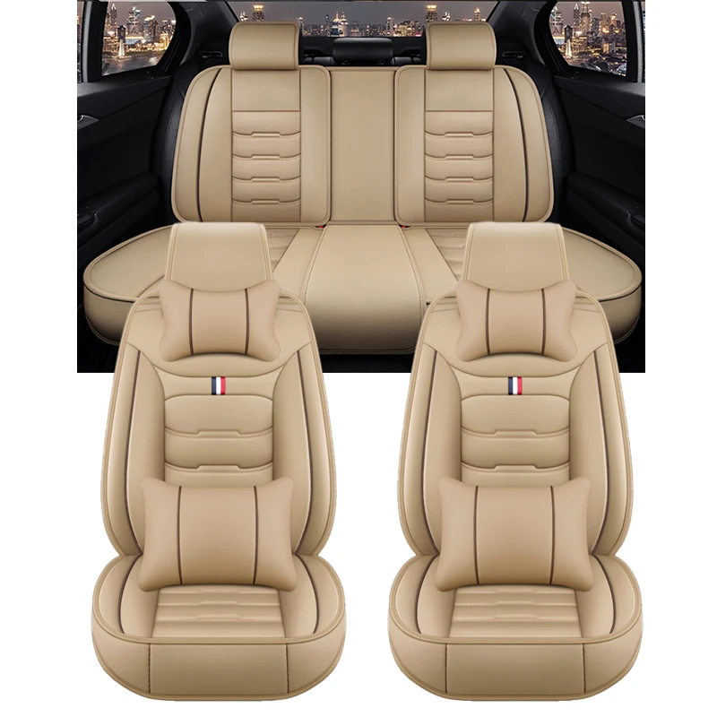 Full Set of Luxury Sports Car Seat Cover PVC Leather with PU Material Cooling Function Designed for Toyota Vehicles
