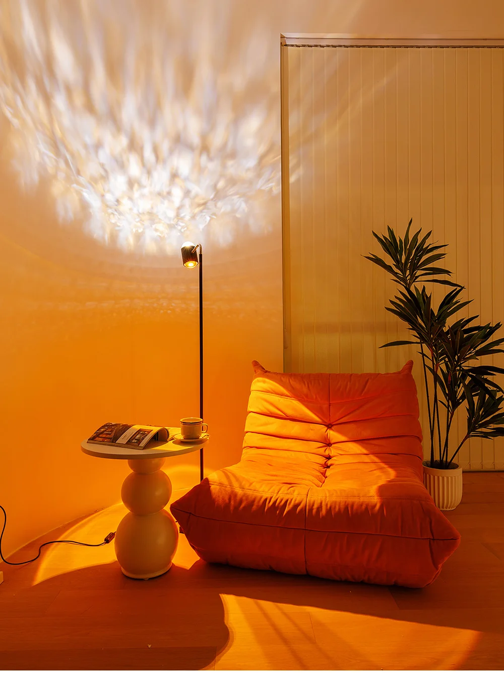 Water Ripple Floor Lamp Sunset Net Red Night Light Double Atmosphere Light Live Coffee Shop Floor Lamp Smart Home Lights