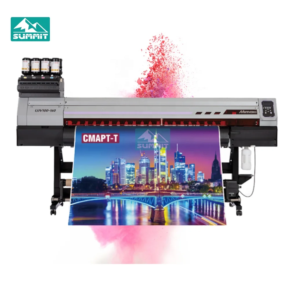 1 6 m Mimaki Ujv100-160 струйный УФ-светодиодный принтер для баннеров мягкий знак с подсветкой