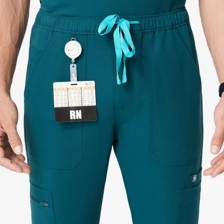 Fast Delivery V Neck Straight Pants Scrubs Tops Printed Logo New Athletic Scrubs