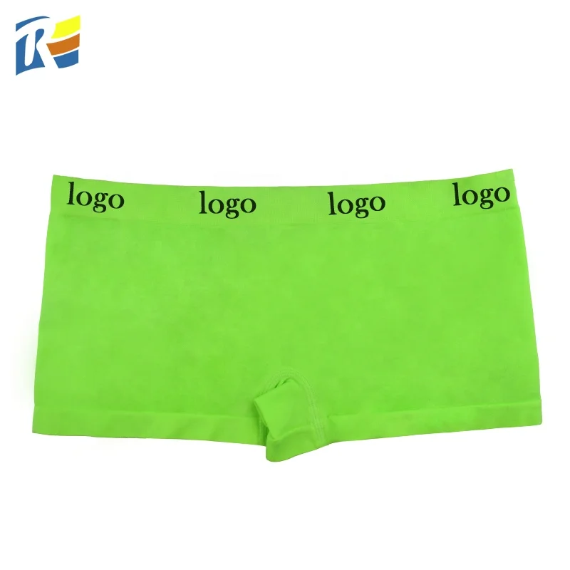 Santoni Knitting Custom Label Brand Seamless Women Boyshorts  Stretch Panties
