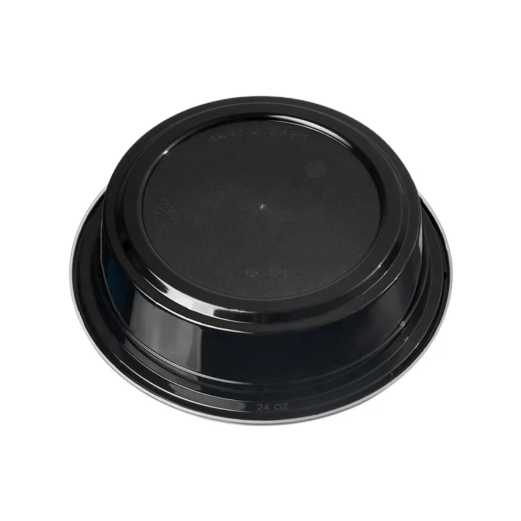 Black / White / Clear 37 oz Disposable Plastic Food / Salad / Noodle Meal Prep Bowls  With Lid Wholesale Supplier