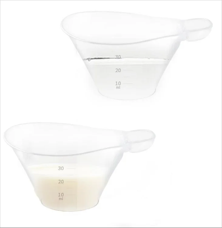 Transparent 30ml BPA Free Baby Feeding Cup Reusable and Easy-Clean Baby Accessories for Breast Milk or other Liquid Food Feeding