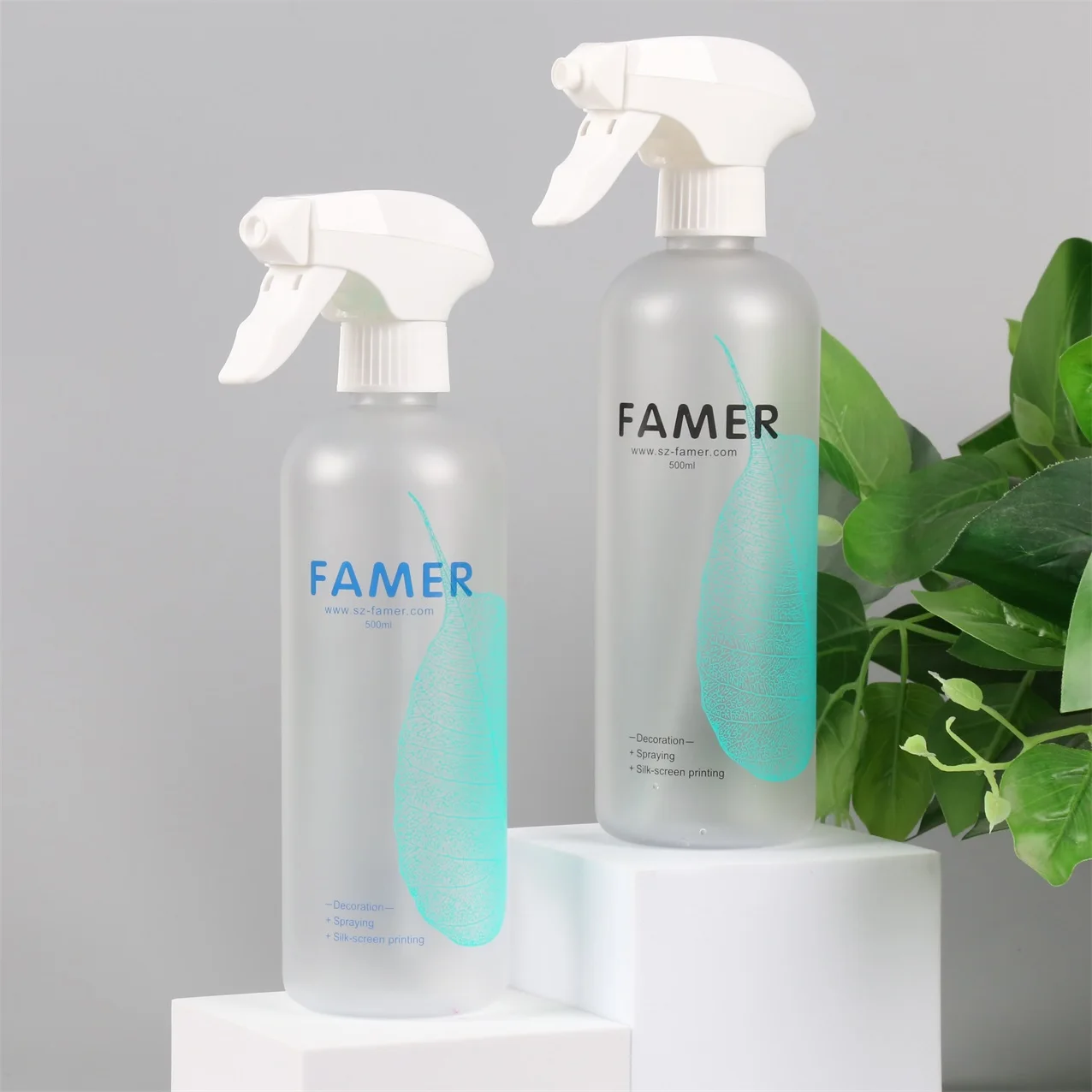 Eco-friendly cosmetic packaging pet plastic fine mist trigger continue empty spray lotion plastic bottle 500ml