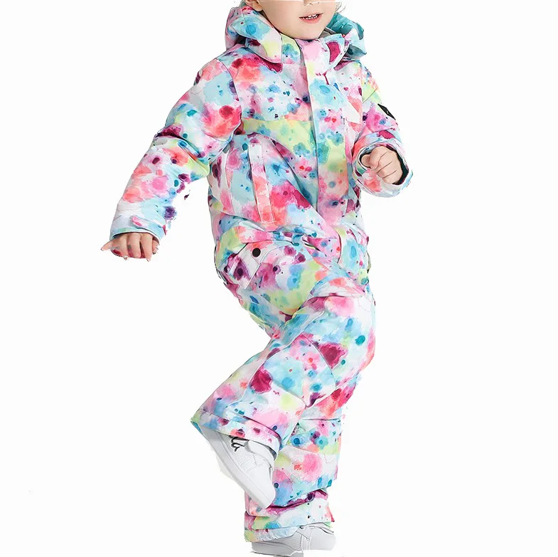 Детское ветрозащитное пальто, детская Лыжная куртка для сноуборда, Детский водонепроницаемый цельный костюм