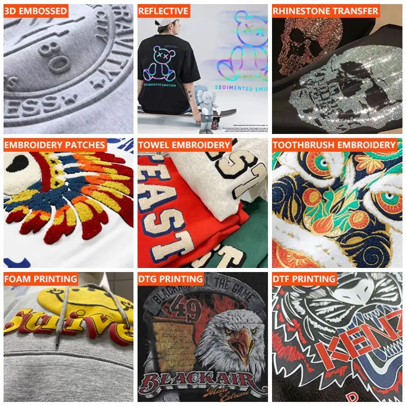 Wholesale High Quality White 100% Cotton Unisex Oversize Hoodies Printing Custom Hoodies