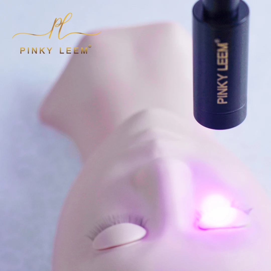Pinky leem wholesale eyelash glue uv led lamp for lashes Black White Nail Eyelash Light Floor Lamp Beauty eyelash uv lamp