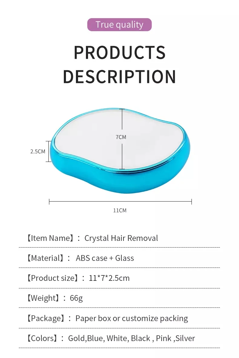 2022 Hottest Portable Crystal Hair Remover Magic Nano Glass Appliances Painless Erase Depilation Removal Tool
