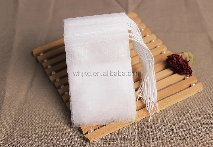 PLA biodegradable corn fiber drawstring empty tea bag