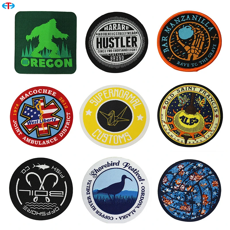 
Factory Customized Trademark Logo, School Emblem And Woven Clothes Label Tag 