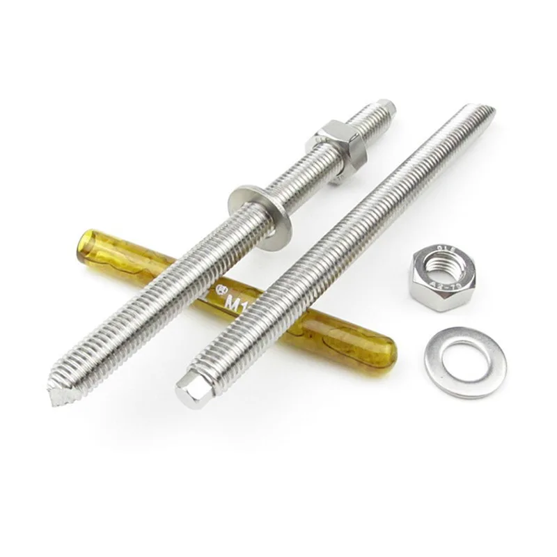 Wholesale Anchoring Chemical M8 M24 Stainless Steel 304 glass capsule hilide Chemical anchor bolts