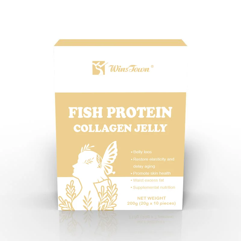 Fish Protein Collagen Jelly Organic Skin Beauty Smooth Anti Aging Whitening Healthy Natural Detox Protein Vegan Moisturize Jelly