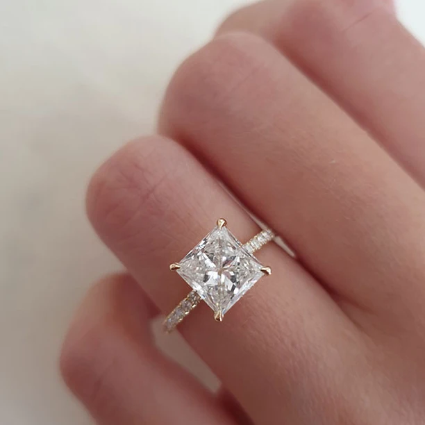 По индивидуальному заказу Wholesale18K золотое покрытие циркон вечность для женщин ювелирные изделия 925 стерлингового серебра обручальные кольца обручальное кольцо с
