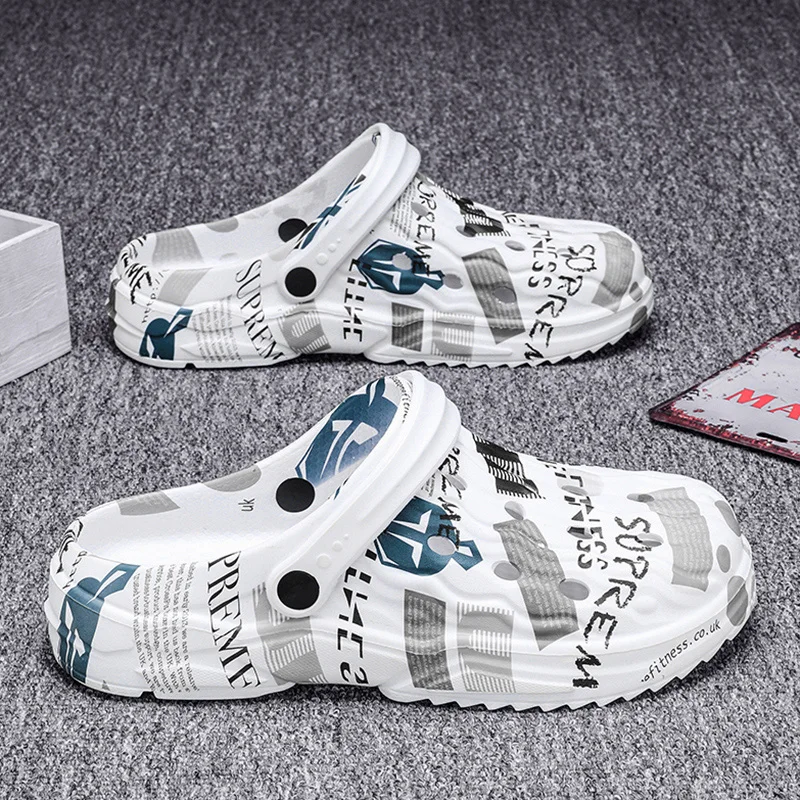 2023 wholesale High Quality New Fashion Designer Printed Casual Clogs Footwear Custom Wooden Clogs Shoes