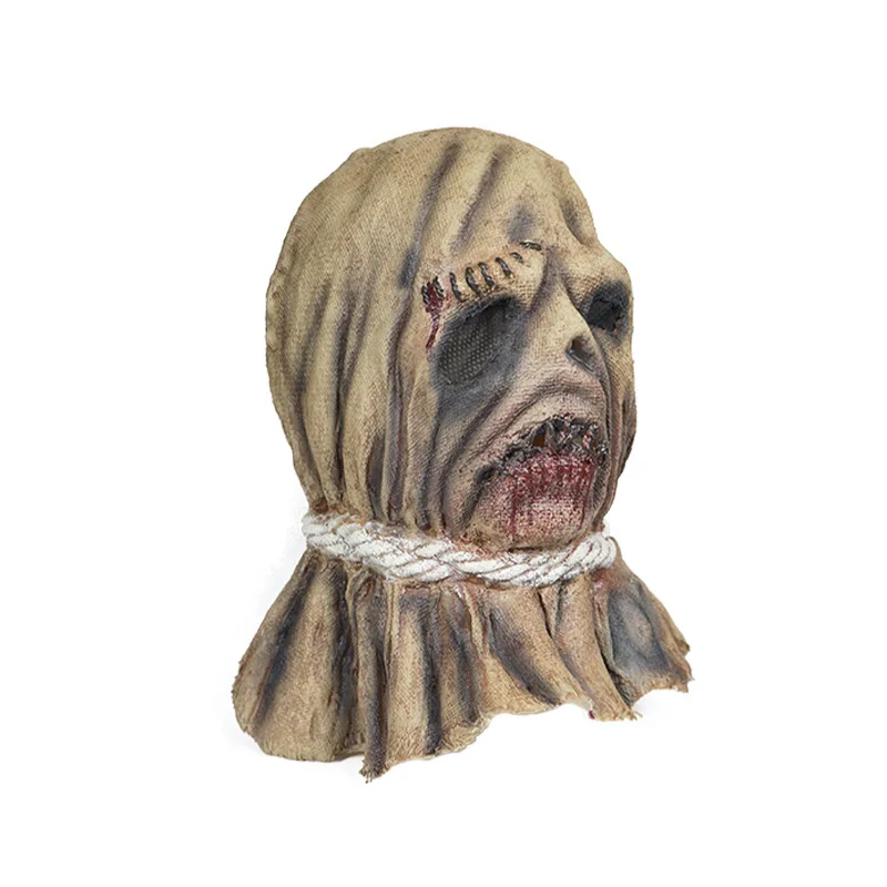Adult Scare Scarecrow Latex Mask Halloween Party Scarecrow Mask Group Event Cosplay Bloodstained Hood