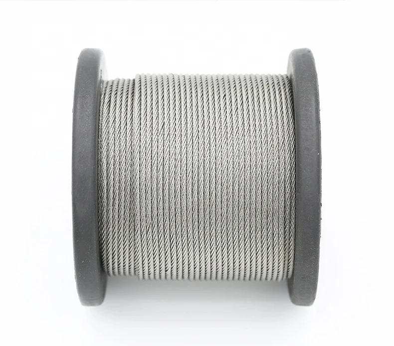 7x7 ss cables 7x19 outdoor stainless steel wire rope for clothes hangers burglar ropes