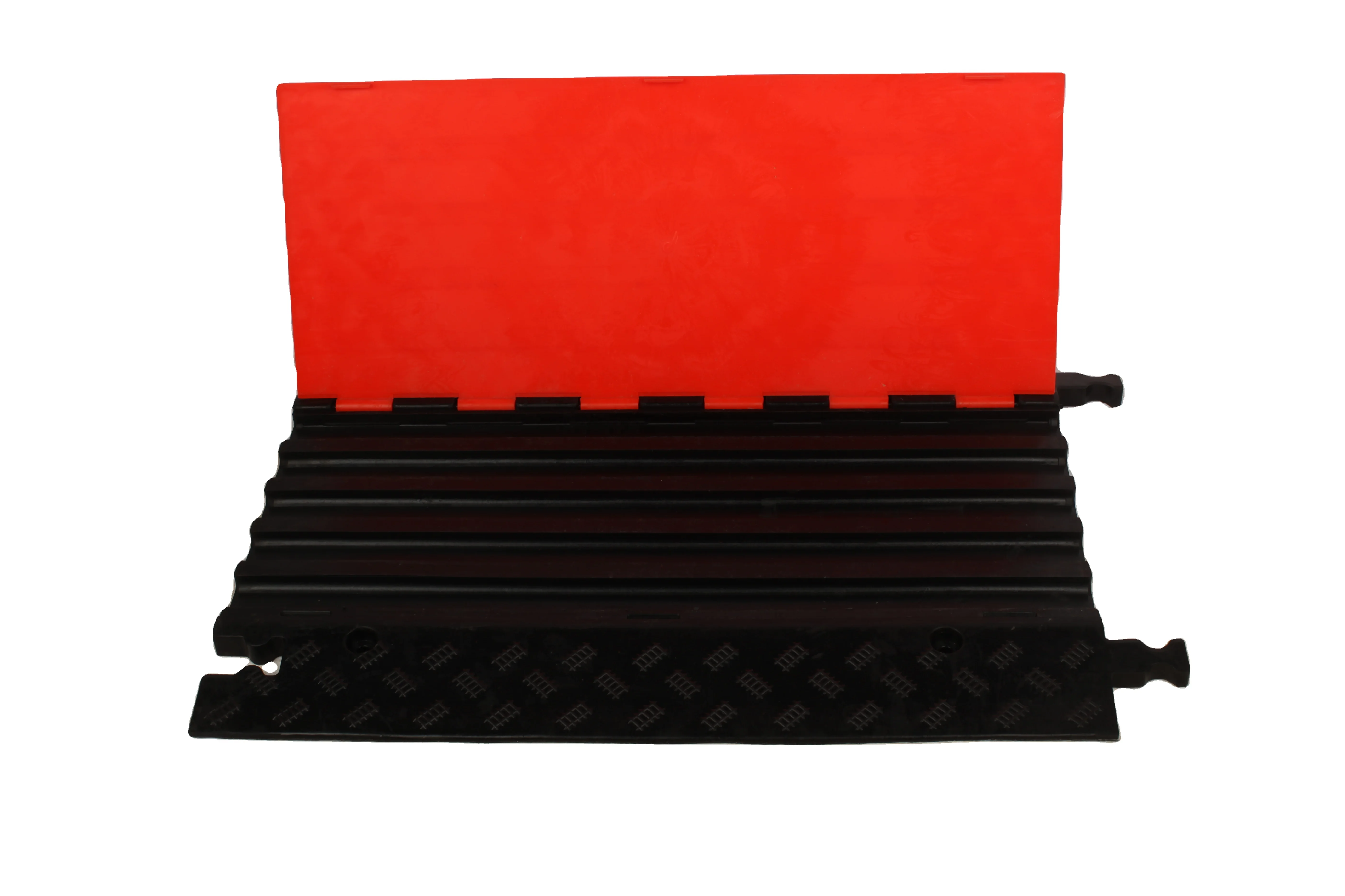 Polite Multi Channel size 5 Channel Floor Cable Protector,Rubber Cable Wire Cover Ramp with Protect Cables rubber speed bump