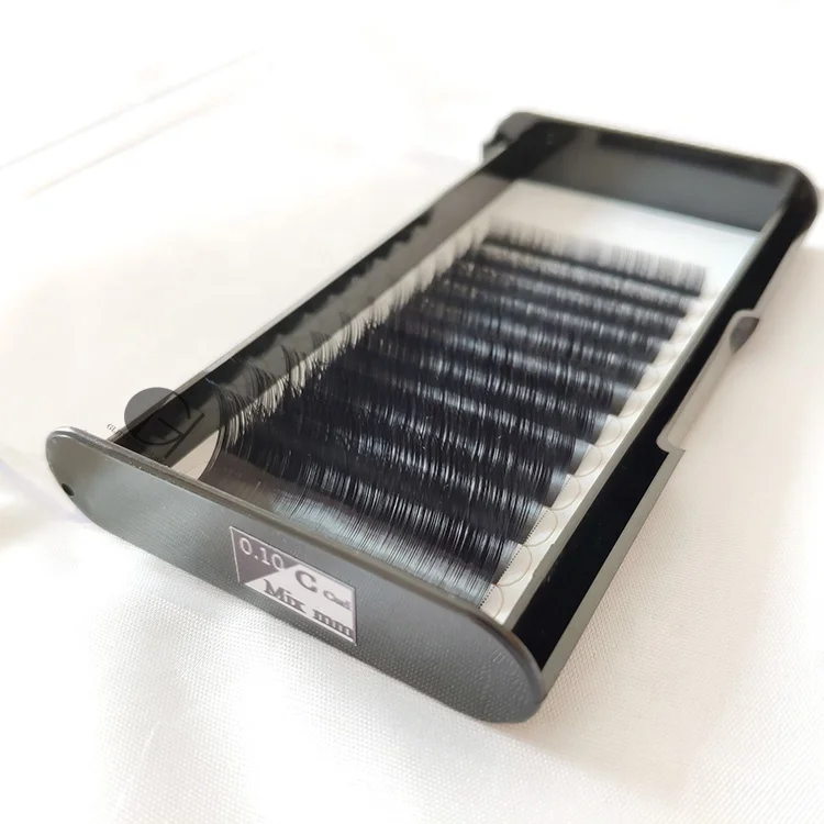 
Individual Lashes Trays Private Label Volume Eyelash Extensions 0.07mm Thickness C Curl 16mm Long Volume Lashes 