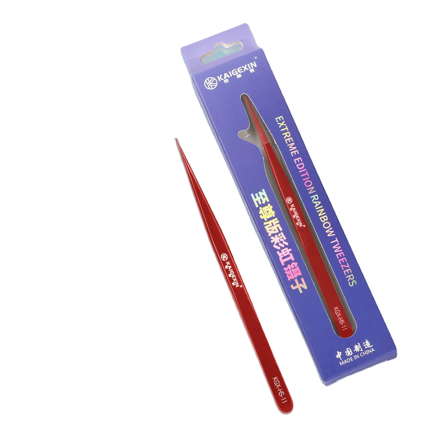 kaigexin Series mobile phone tweezers parts clamping tool repair clip hardened pointed elbow