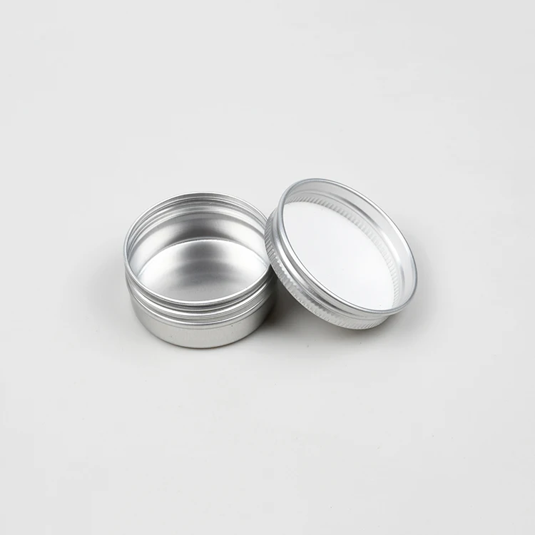 20G 20ML Dia.40 mm Tin Cans Empty Round Aluminum Jar Lipgloss Cosmetic Container with Screw Cover