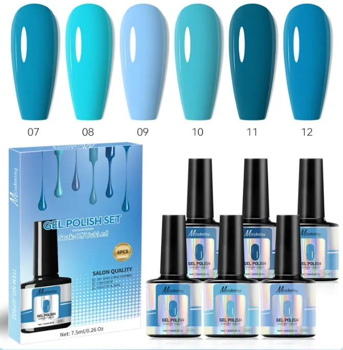 Легкий клей для маникюра 6 цветов