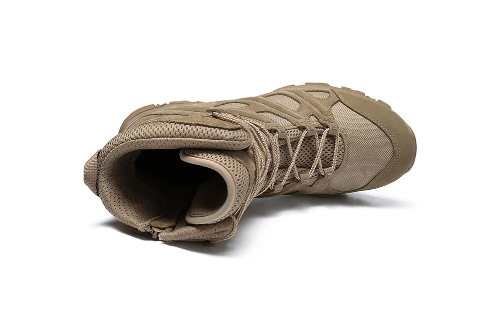 High Quality Outdoor Desert Tactical Steel Toe Safety Combat Boots for Men