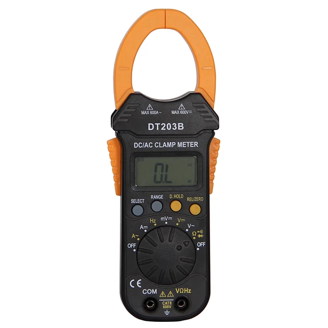 Voltage Mini Digital Clamp Multimeter Meter Current AC/DC Voltage Resistance Capacitance Frequency Tester Detection