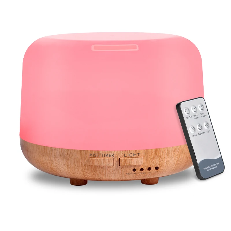 300ML Wood Grain Essential Oil Air Diffusers with Timer Room Cool Mist Humidifier Ultrasonic Aroma Diffuser With LED Night Light