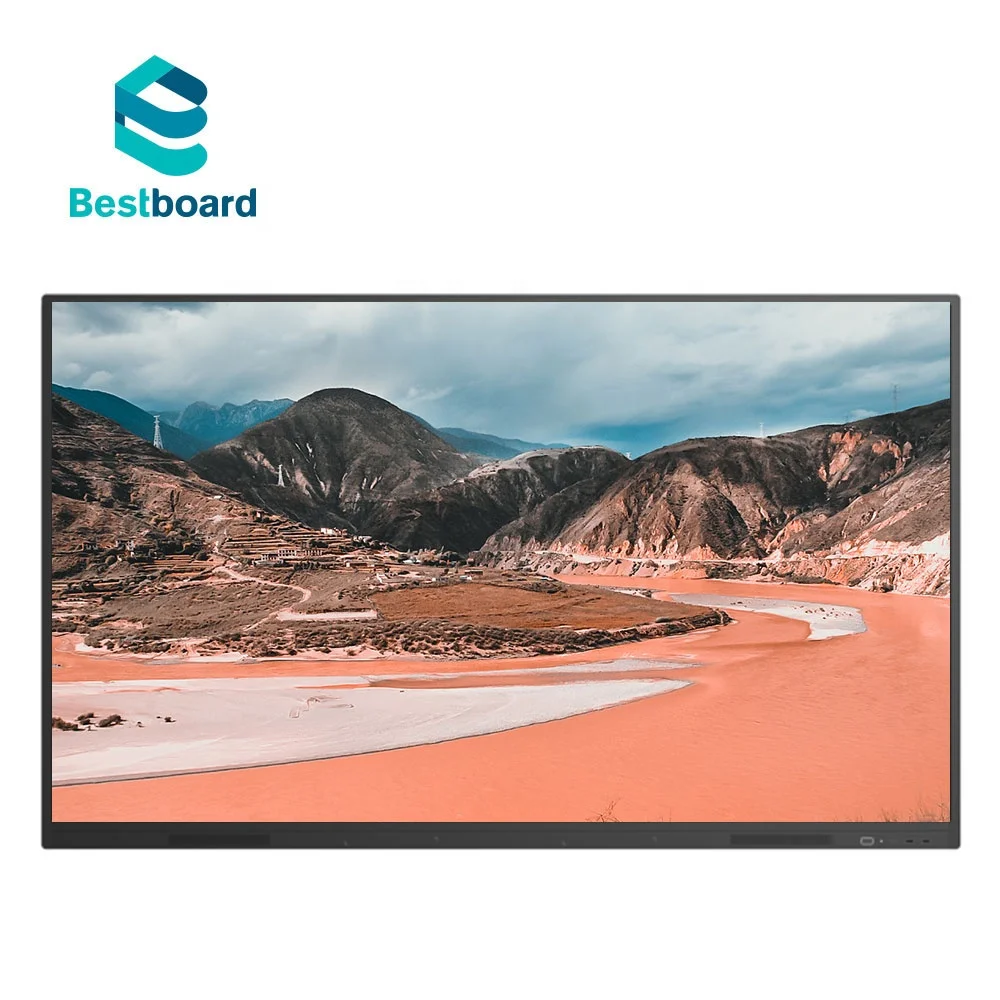 
Touch Screen Interactive Whiteboard Wifi Connected Digital Whiteboard 55 65 75 86 98 110 Inch Android 9.0 IR Touch Recognition 