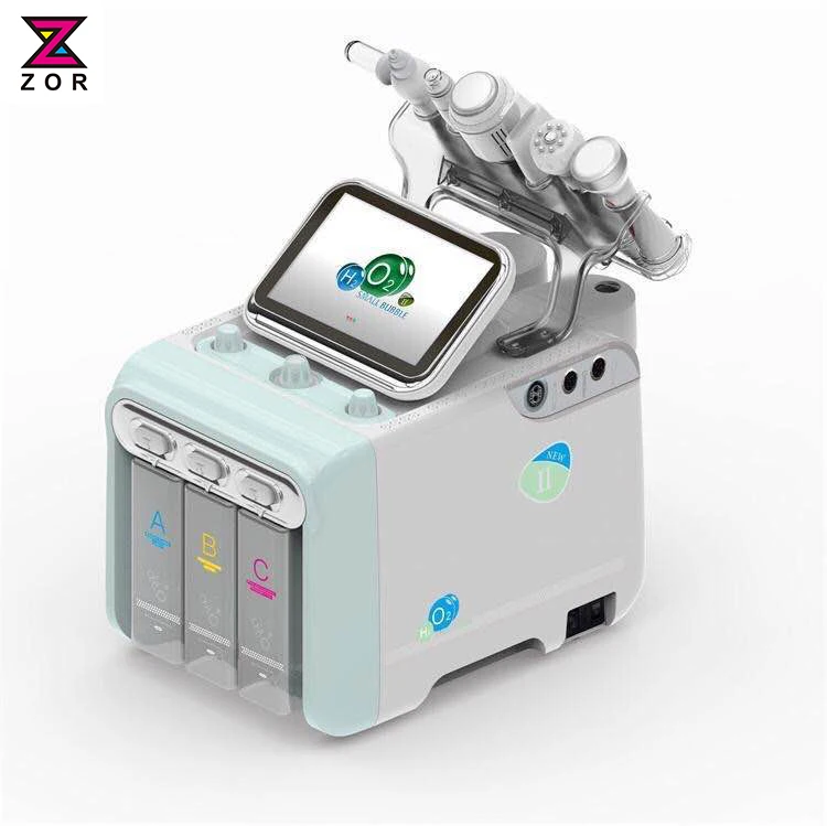Hydro facial machine / hydra dermabrasion facial 14 in 1 with skin analyzer function beauty machine