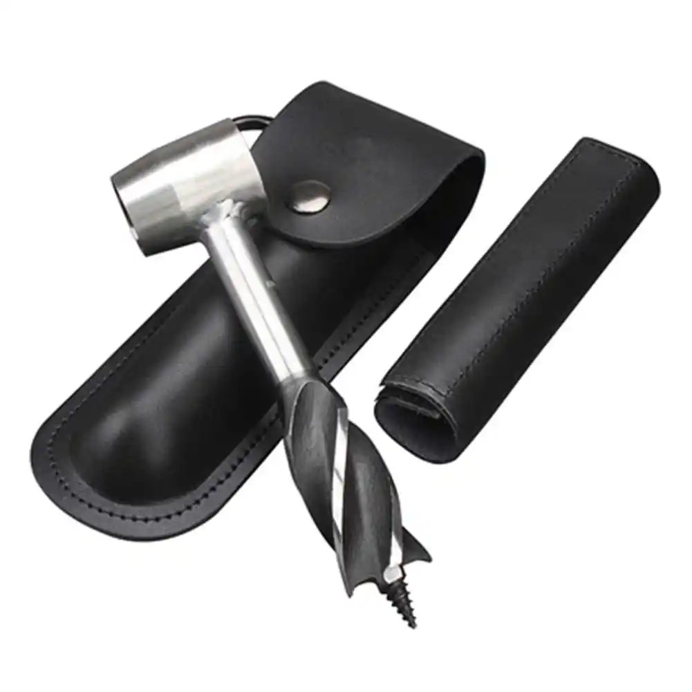 Auger Drill Bits Outdoor Survival Punch Tool Camping Bushcraft Manual Hole Maker Wrench Wood Drill Core Woodworking