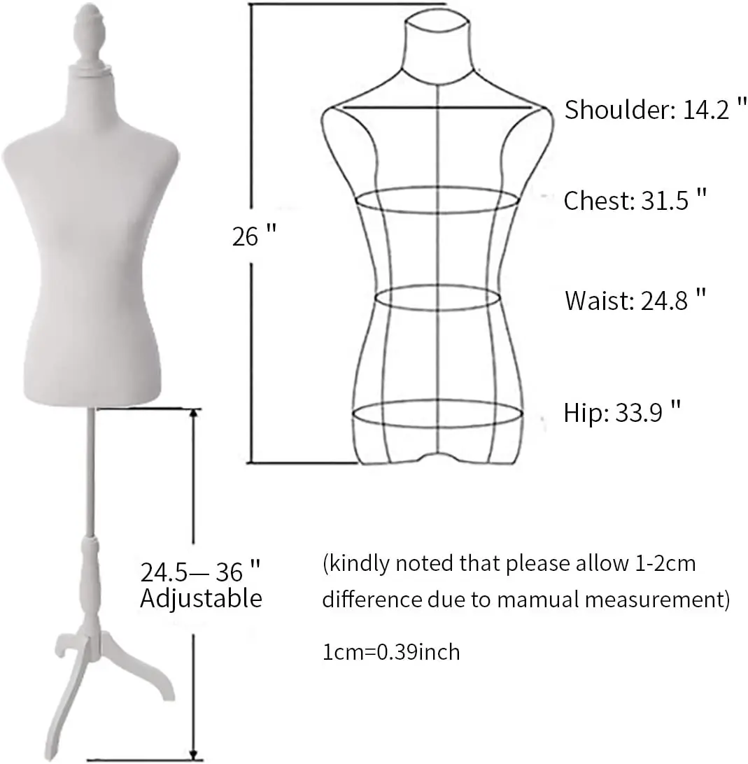 Mannequin Body Female for Clothing Dress Display Sewing Mannequin Stand with Tripod